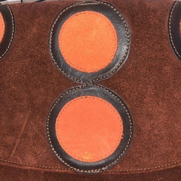 🍒Vintage Suede/Leather Clutch w/strap bag🍒 - Picture 4 of 10